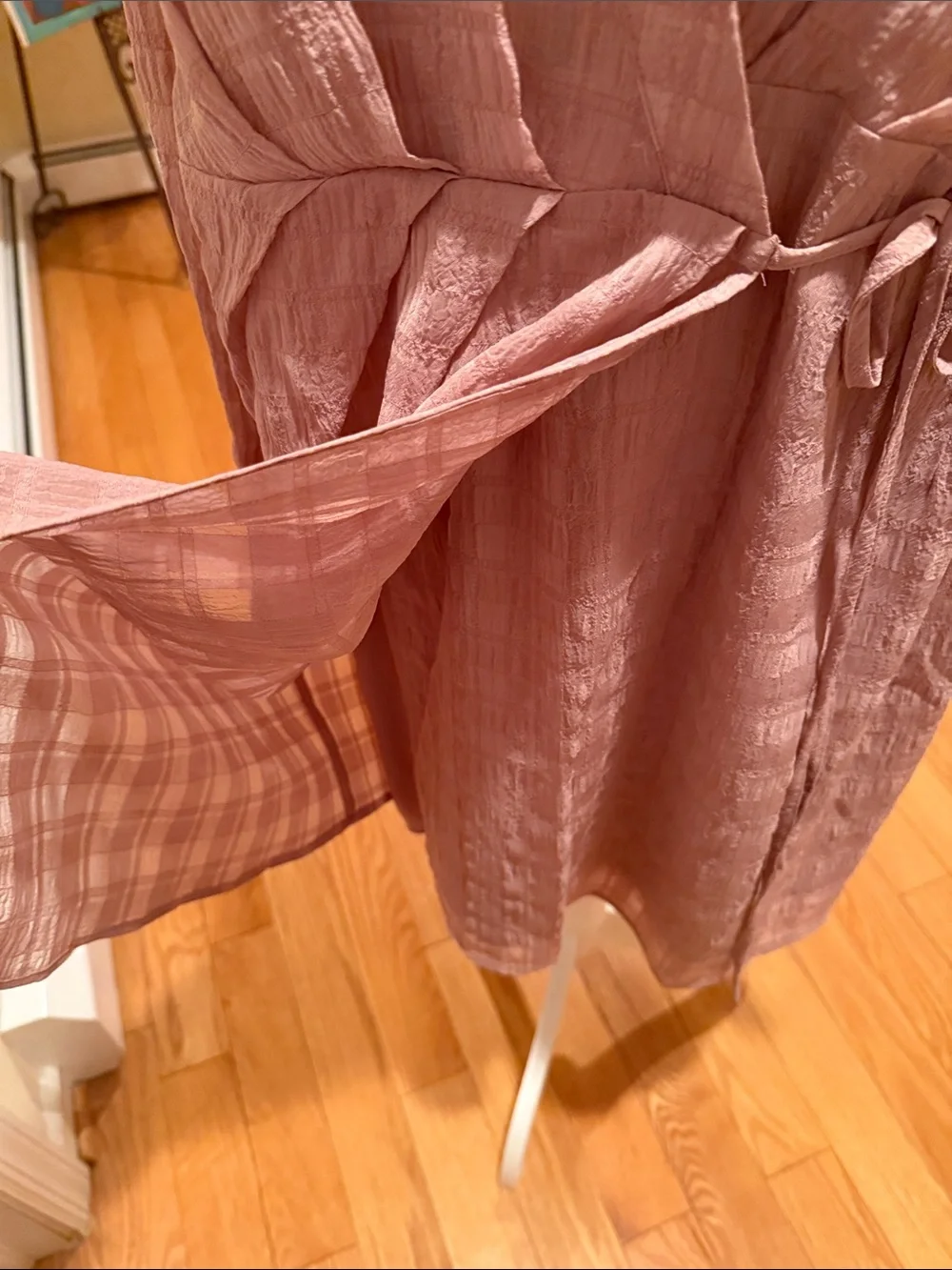 White House Black Market Dusty Mauve Wrap 2 piece dress